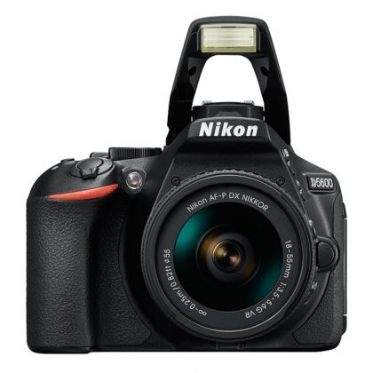 Фотоапарат DSLR Nikon D5600, 24.2 MP, Черен + Обектив AF-P 18-55mm VR